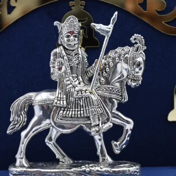Pure Silver Veer Tejaji Maharaj Idol