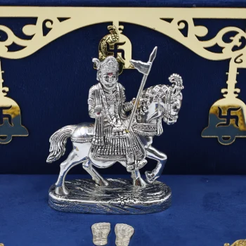 Pure Silver Veer Tejaji Maharaj Idol