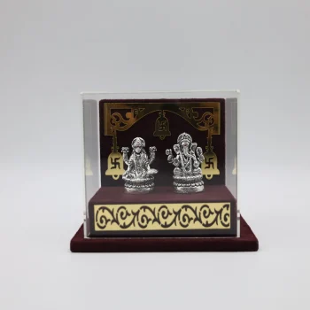 Pure Silver Lakshmi–Ganesh Idol Set