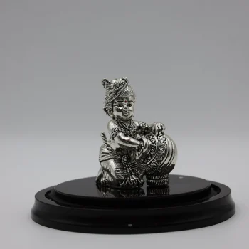 Pure Silver Bal Krishna (Makhan Chor) Idol