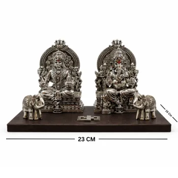 999 Pure Silver Laxmi Ganesh