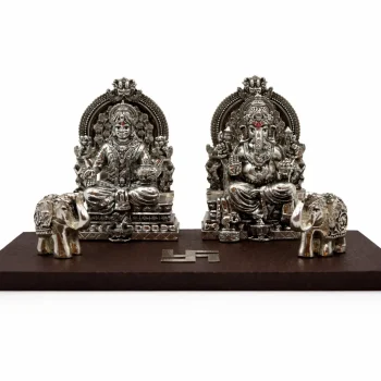 999 Pure Silver Laxmi Ganesh