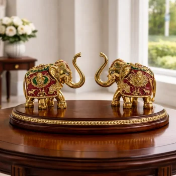 999 Pure Silver Golden Vastu Elephanth