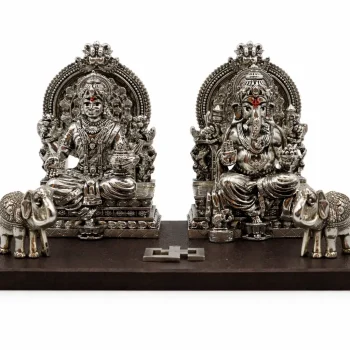 999 Pure Silver Laxmi Ganesh