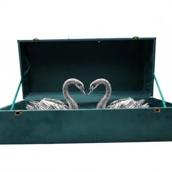 999 Pure Silver Swan Pair