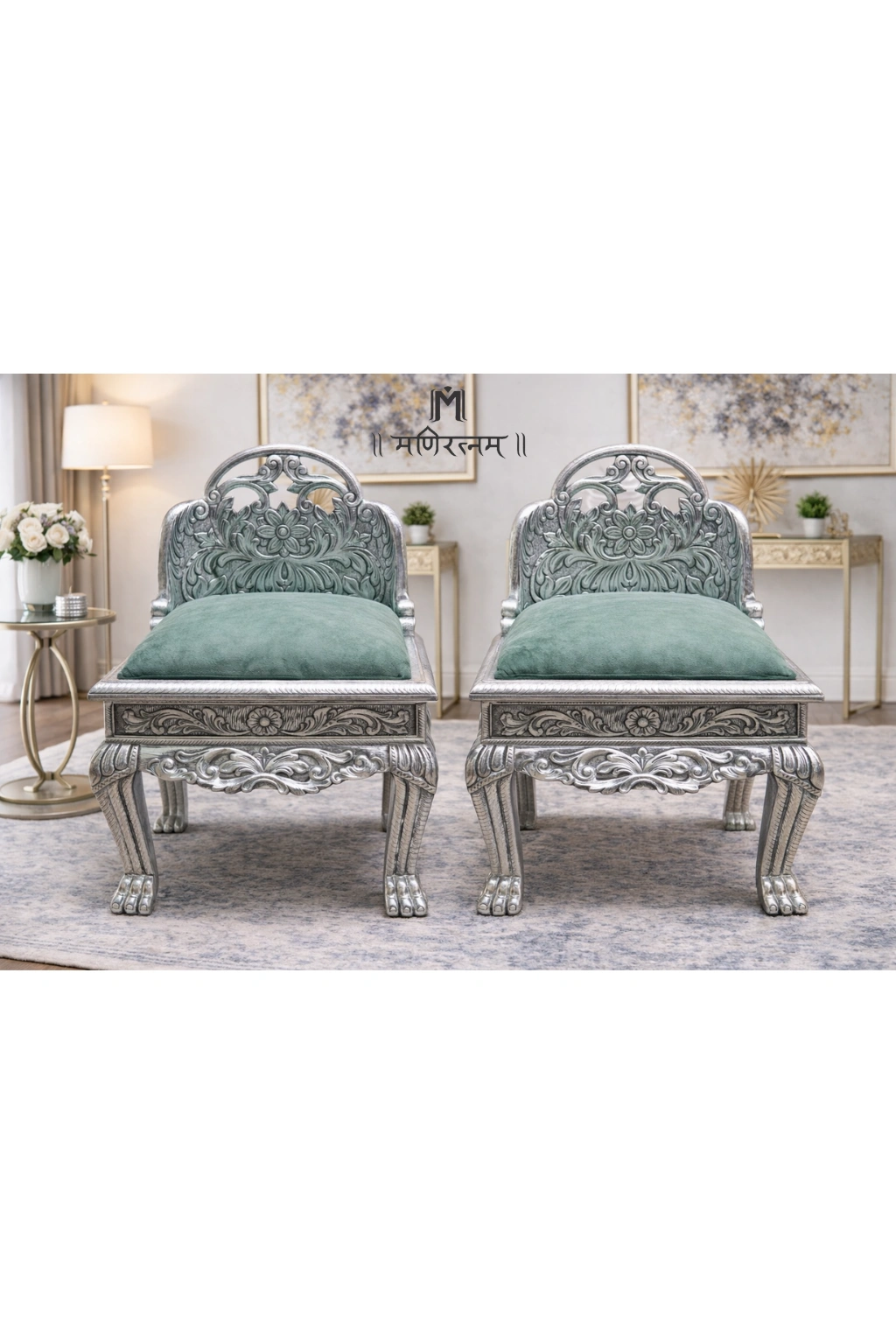 Silver Chair Set