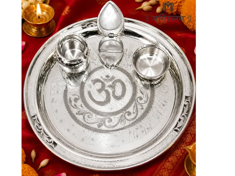 Premium Silver Pooja Plate Set