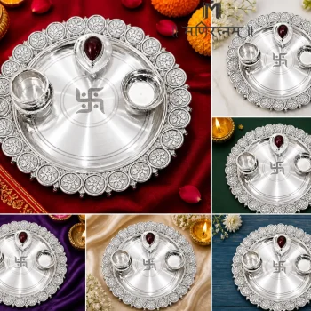 Pure Elegance Silver Aarti Plate